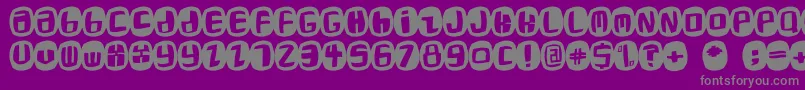 Fonte Roaringtwentiesone – fontes cinzas em um fundo violeta
