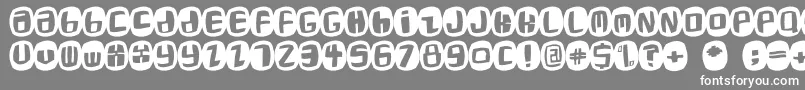 フォントRoaringtwentiesone – 灰色の背景に白い文字