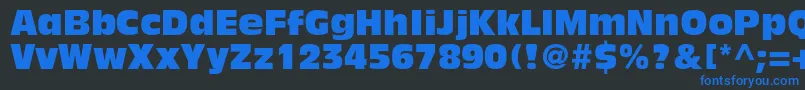 AntiqueolivestdCompact Font – Blue Fonts on Black Background