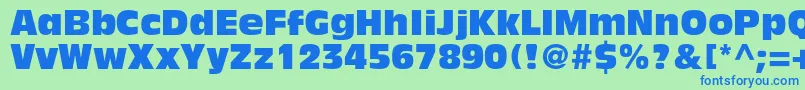 AntiqueolivestdCompact-fontti – siniset fontit vihreällä taustalla