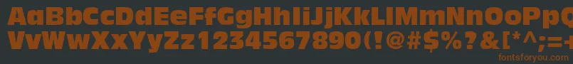 AntiqueolivestdCompact-fontti – ruskeat fontit mustalla taustalla