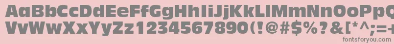 フォントAntiqueolivestdCompact – ピンクの背景に灰色の文字