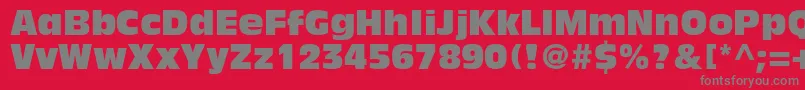 フォントAntiqueolivestdCompact – 赤い背景に灰色の文字