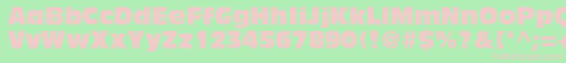 フォントAntiqueolivestdCompact – 緑の背景にピンクのフォント