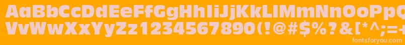 AntiqueolivestdCompact Font – Pink Fonts on Orange Background
