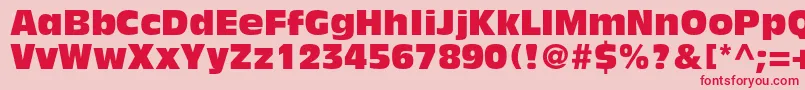 フォントAntiqueolivestdCompact – ピンクの背景に赤い文字