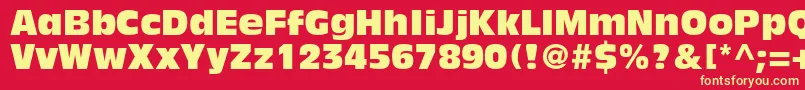AntiqueolivestdCompact-fontti – keltaiset fontit punaisella taustalla