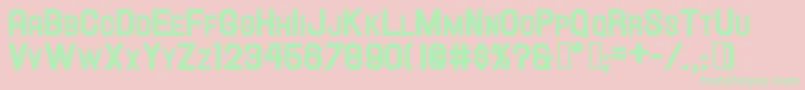 HallandaleScHeavyJl Font – Green Fonts on Pink Background