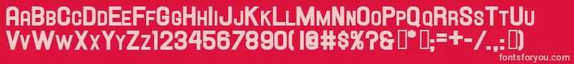 HallandaleScHeavyJl Font – Pink Fonts on Red Background