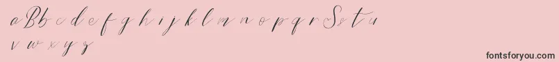 Bridestyledemo Font – Black Fonts on Pink Background