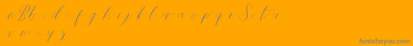 Bridestyledemo-Schriftart – Graue Schriften auf orangefarbenem Hintergrund