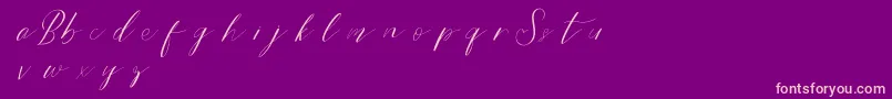 Bridestyledemo Font – Pink Fonts on Purple Background