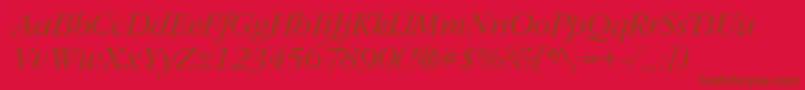 ClassicrussiancItalic Font – Brown Fonts on Red Background
