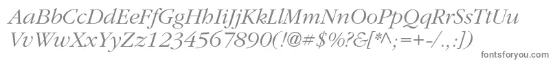 Шрифт ClassicrussiancItalic – серые шрифты на белом фоне
