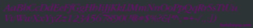ClassicrussiancItalic-Schriftart – Violette Schriften auf schwarzem Hintergrund