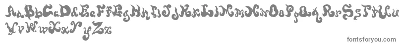 フォントScrewymeltedwax – 白い背景に灰色の文字