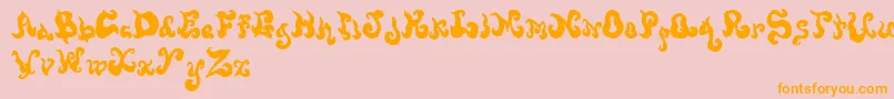 Screwymeltedwax Font – Orange Fonts on Pink Background