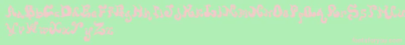 Screwymeltedwax Font – Pink Fonts on Green Background