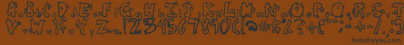 CrazyBeaver Font – Black Fonts on Brown Background