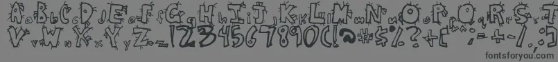 CrazyBeaver Font – Black Fonts on Gray Background