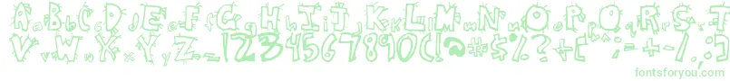 Czcionka CrazyBeaver – zielone czcionki