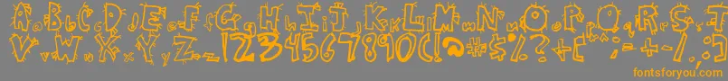 CrazyBeaver Font – Orange Fonts on Gray Background