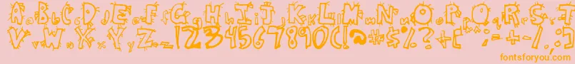 CrazyBeaver Font – Orange Fonts on Pink Background