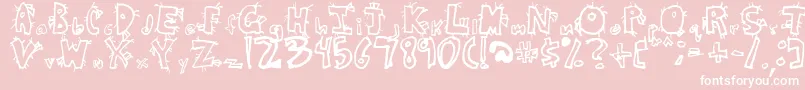 CrazyBeaver Font – White Fonts on Pink Background