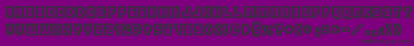 Borgnine Font – Black Fonts on Purple Background