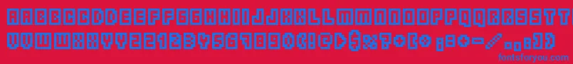 Borgnine Font – Blue Fonts on Red Background