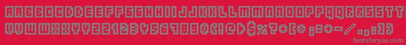Borgnine Font – Gray Fonts on Red Background