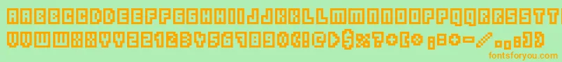 Borgnine Font – Orange Fonts on Green Background