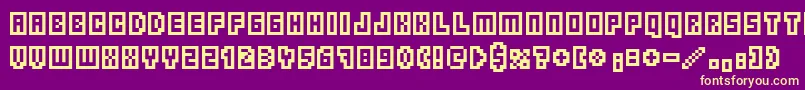 Borgnine Font – Yellow Fonts on Purple Background