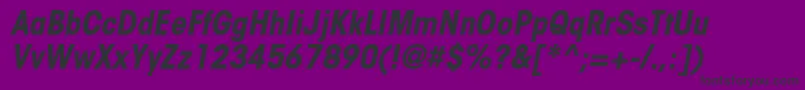 Шрифт ItcavantgardestdBoldcnobl – чёрные шрифты на фиолетовом фоне