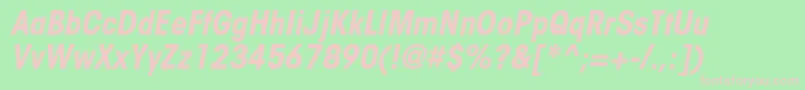 ItcavantgardestdBoldcnobl Font – Pink Fonts on Green Background