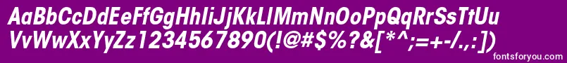 Шрифт ItcavantgardestdBoldcnobl – белые шрифты на фиолетовом фоне