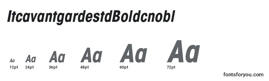 ItcavantgardestdBoldcnobl Font Sizes