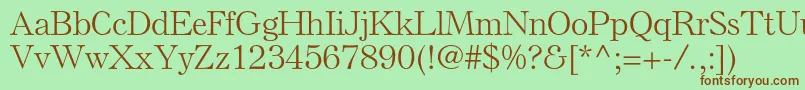 ElsenplstdLight Font – Brown Fonts on Green Background