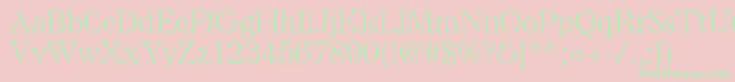 ElsenplstdLight Font – Green Fonts on Pink Background