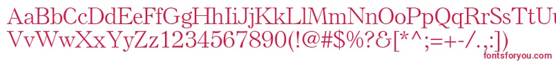 フォントElsenplstdLight – 赤い文字