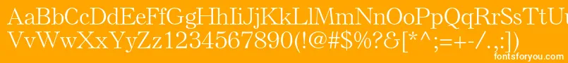 ElsenplstdLight Font – White Fonts on Orange Background