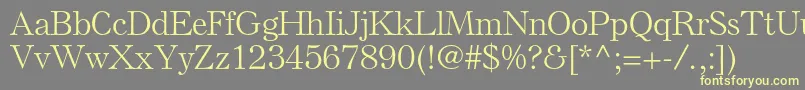ElsenplstdLight Font – Yellow Fonts on Gray Background