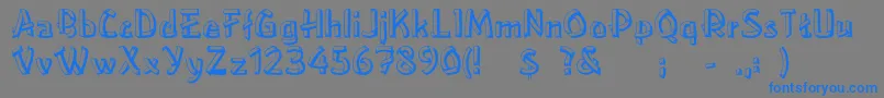 LowerEastside Font – Blue Fonts on Gray Background