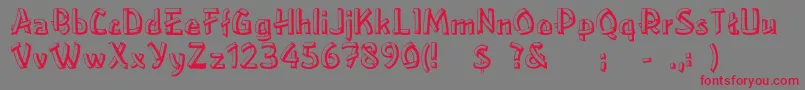 LowerEastside Font – Red Fonts on Gray Background