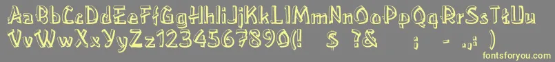 LowerEastside Font – Yellow Fonts on Gray Background