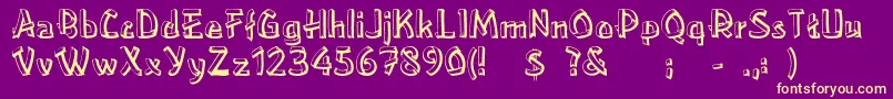 LowerEastside Font – Yellow Fonts on Purple Background