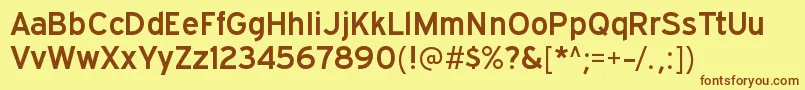 ExpresswaysbRegular Font – Brown Fonts on Yellow Background