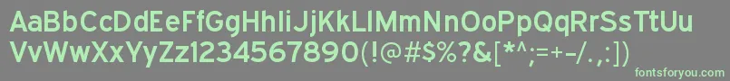 フォントExpresswaysbRegular – 灰色の背景に緑のフォント