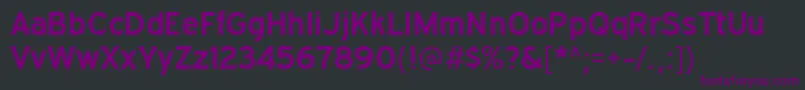Czcionka ExpresswaysbRegular – fioletowe czcionki na czarnym tle