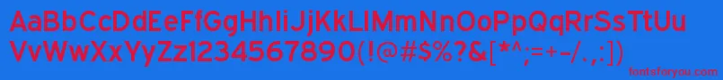 ExpresswaysbRegular Font – Red Fonts on Blue Background